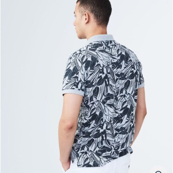 Aeropostale Rainforest Floral Polo Shirt Gray Sz XL - Picture 2 of 12